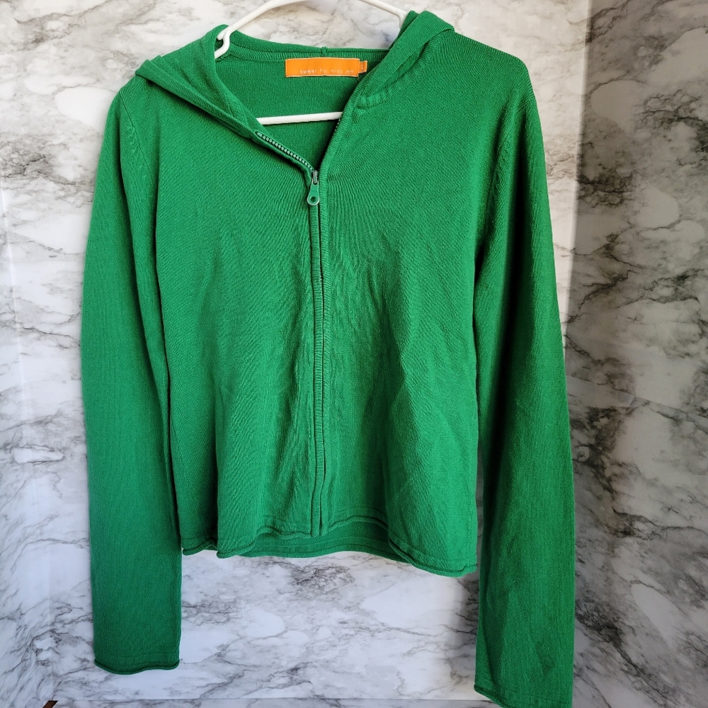 Miss Me Full Zip Sweater L